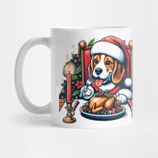 Beagle Dog Christmas Meal Mug